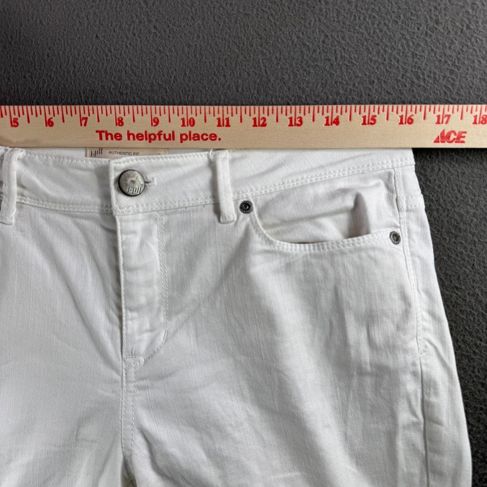 J Jill Jeans Women 8 Authentic Fit Slim Ankle White Street Casual Work Travel - Picture 4 of 12